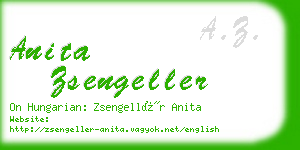 anita zsengeller business card